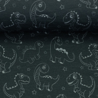 jersey - Little Legend Dino Outlines bleu gris par Mrs Mint Design