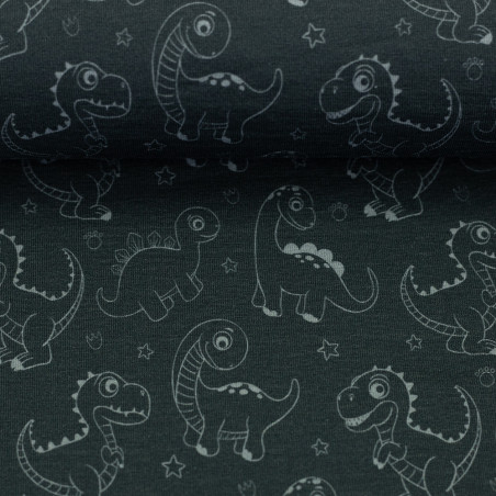 Jersey - Little Legend Dino Outlines blue gray by Mrs Mint Design