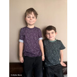 jersey - Little Legend Dino Outlines bleu gris par Mrs Mint Design