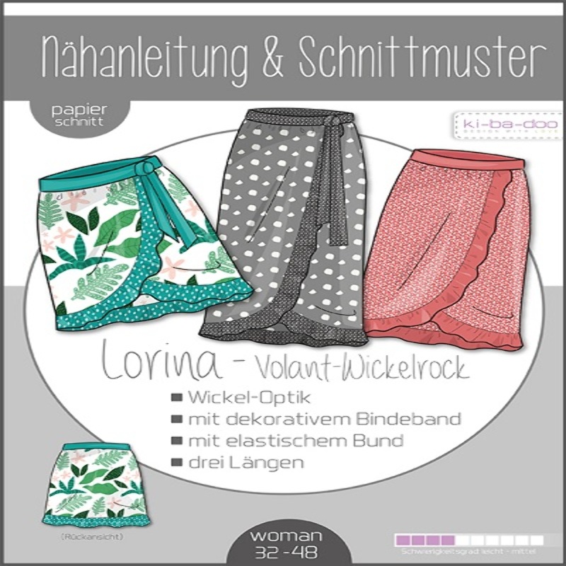 Ki-Ba-Doo Femme Fake-Wickelrock Lorina