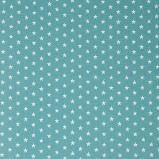 Cotton popline - stars mint (v)