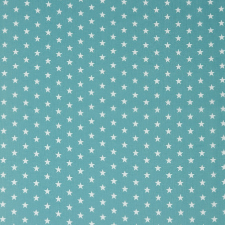 Cotton popline - stars mint (v)