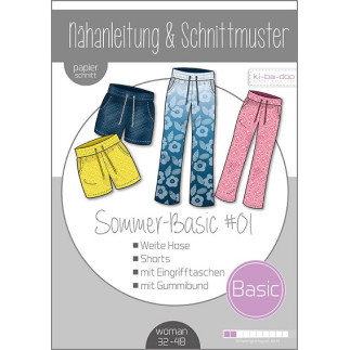 Pantalon large basique d'été pour femme Ki-Ba-Doo