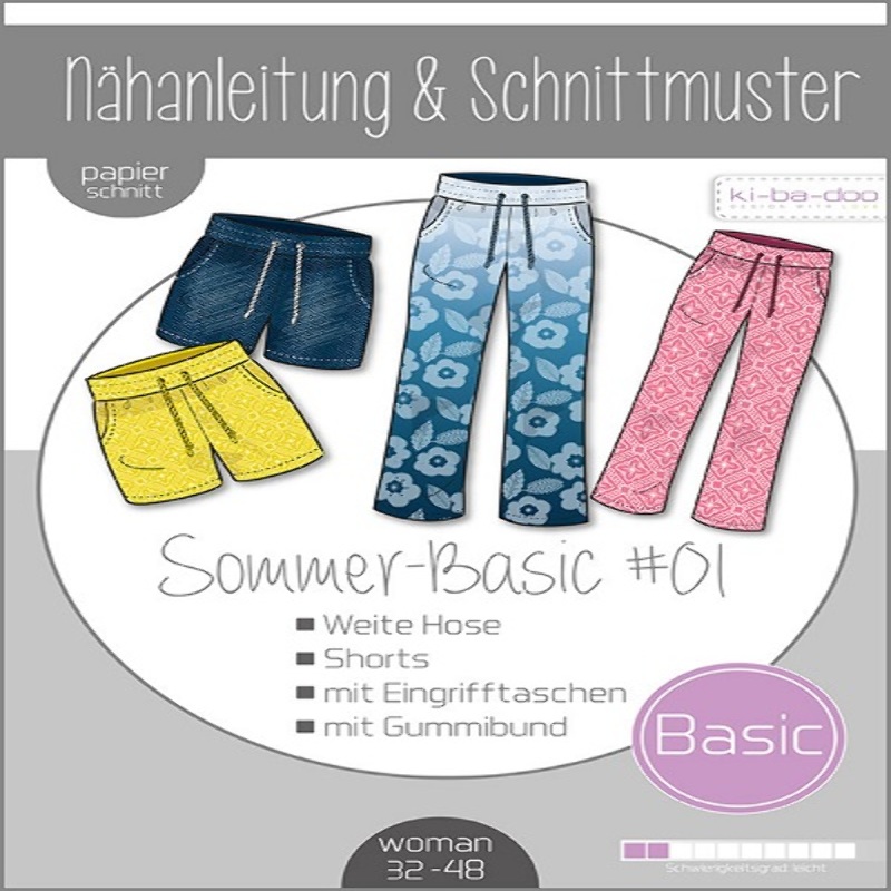 Pantalon large basique d'été pour femme Ki-Ba-Doo