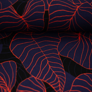 Viscose - Tropical Forest by Thorsten Berger navy / rot