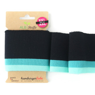 Cuff me College - black / petrol / green