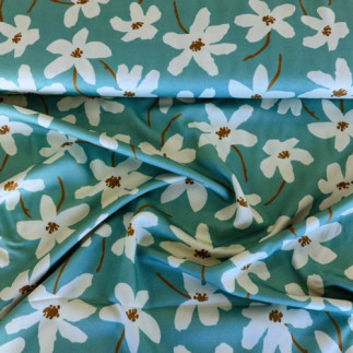 viscose - daisies mint