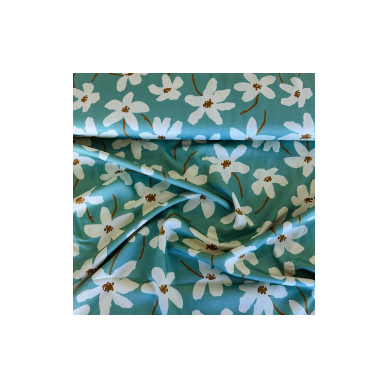 viscose - daisies mint