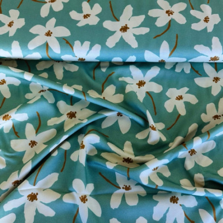 viscose - daisies mint