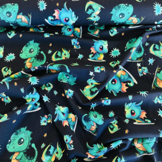 jersey - Dragons mignons bleu marine