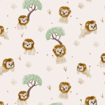 Jersey - Safari Buddies by Mrs Mint lions natural
