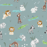 Vorbestellung - Jersey - Safari Buddies by Mrs Mint alle rauchblau