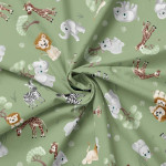Leftover - Jersey - Safari Buddies by Mrs Mint all green 59cm