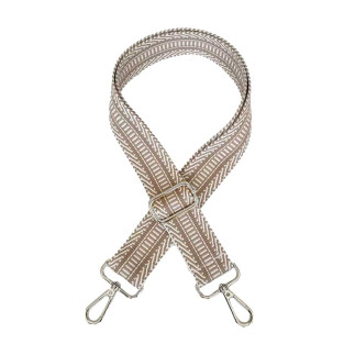 Bandoulière de sac finie - Chevron Stripe beige