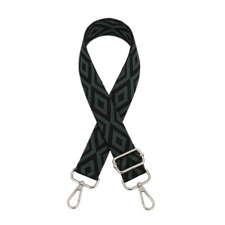 Finished bag strap - diamond forest green