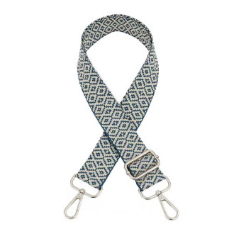 Bandoulière de sac finie - Mini diamant bleu