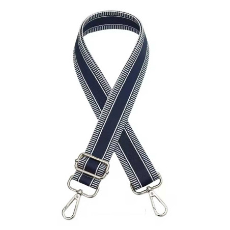 Bandoulière de sac finie - Chevron Stripe bleu marine