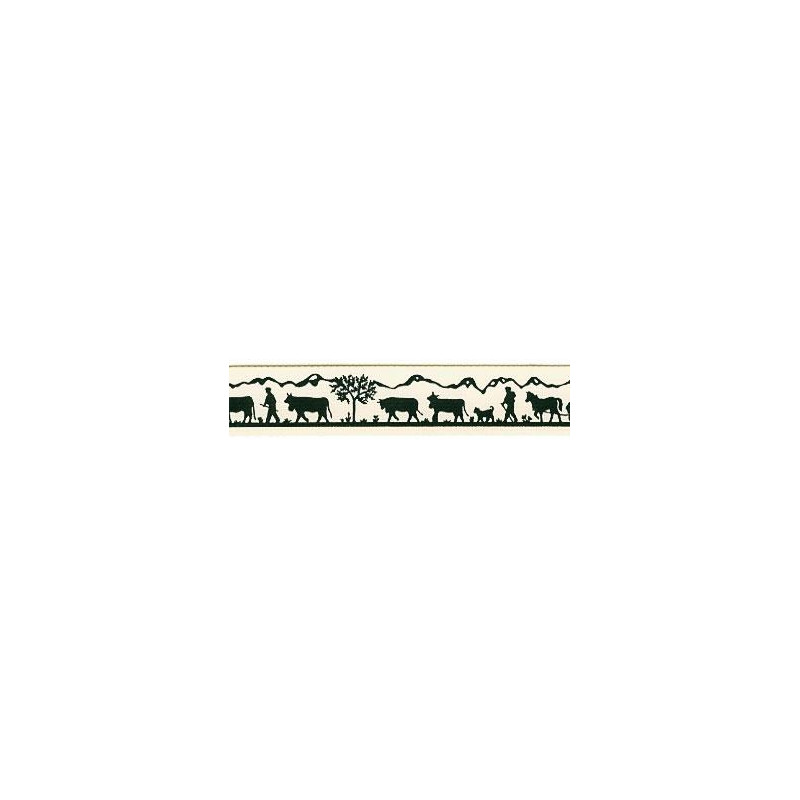 Band - Alpaufzug ecru/black 25mm