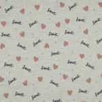 jersey - Paillettes Sweet Heart Melange écru