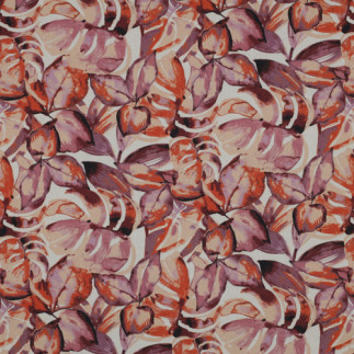 Canevas - Feuilles numériques lilas/orange