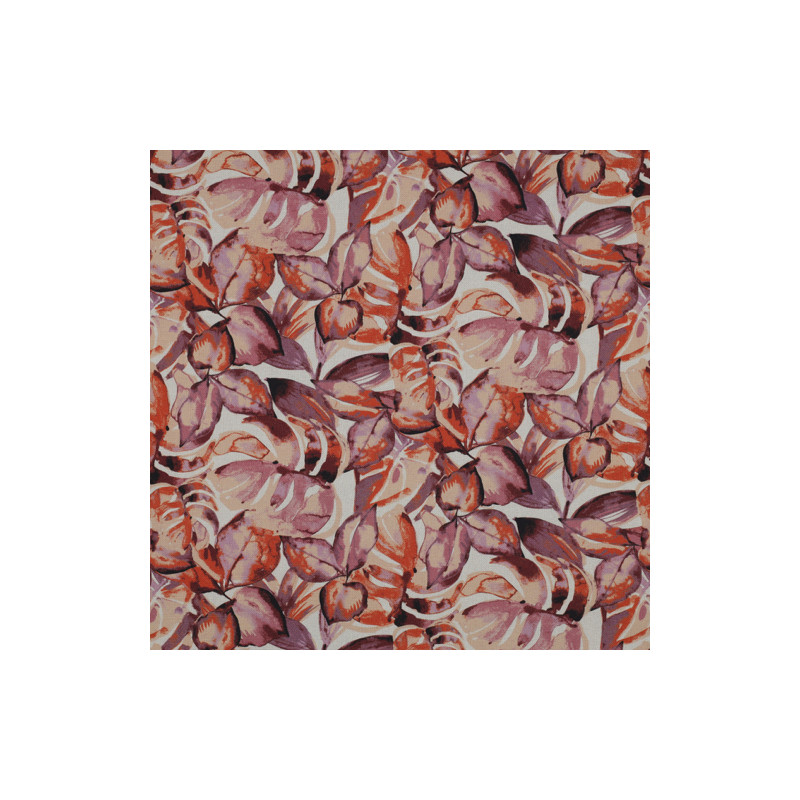 Canvas - Digital leaves purple/orange