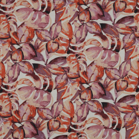 Canvas - Digital leaves purple/orange