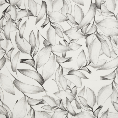 Coton enduit acrylique - Alsfeld tropische Blätter offwhite