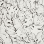 oilcloth acrylic - Alsfeld tropical leaves off-white