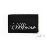 Woven Label - Wildflowers black