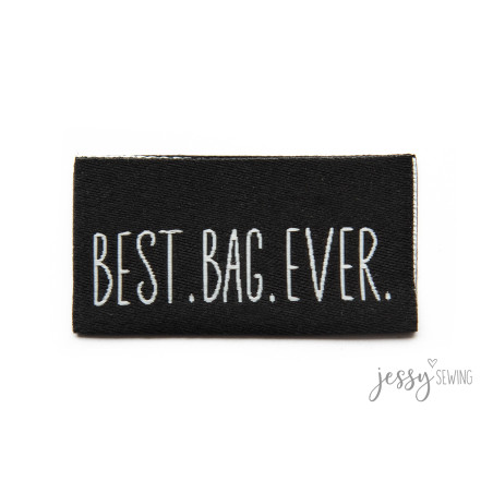Étiquette tissée - Le meilleur sac jamais conçu noir