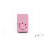 Woven Label - Smile pink