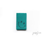 Woven Label - Smile petrol