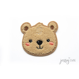 Chenille Patch - Ours beige 7cm