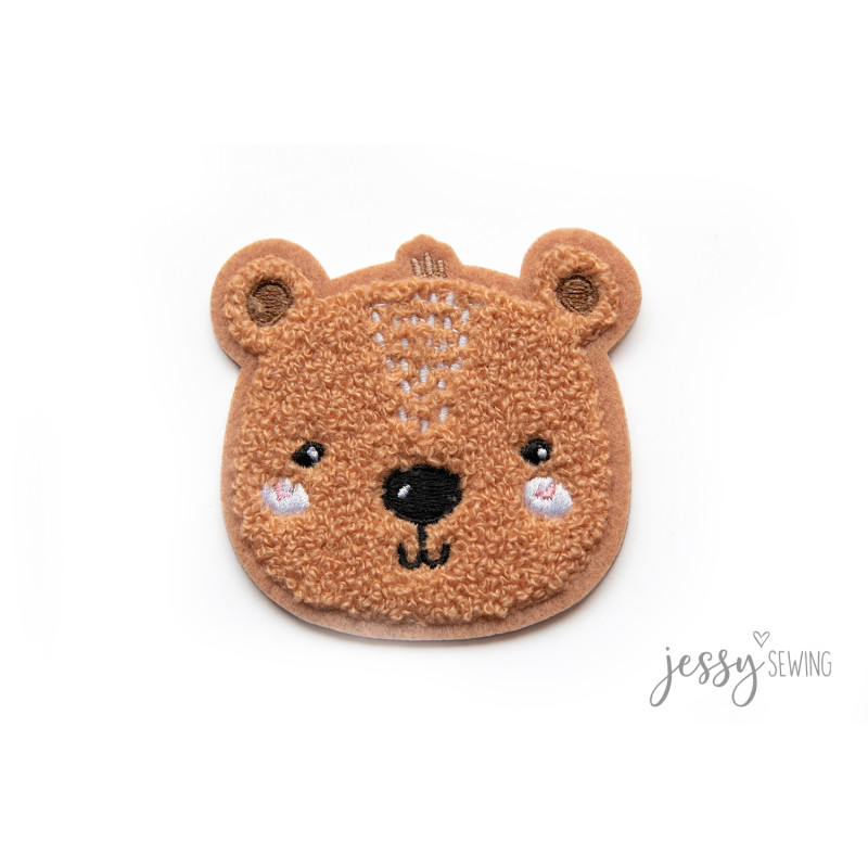 Patch chenille - Ours marron 7 cm Patch chenille - Ours marron 7 cm