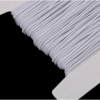 Cordon en caoutchouc blanc de 1 mm