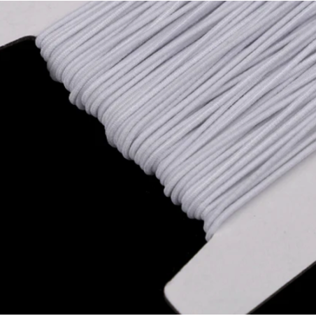 Elastic cord 1mm white