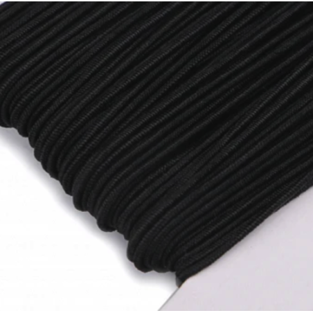 Rubber cord 1mm black
