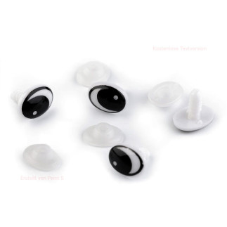 Yeux de sécurité ovales BD - 11x15mm - 1 pc.