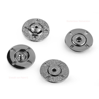 Metal snap fastener for sewing 21mm silver - 1 piece