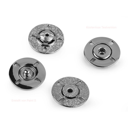 Metal snap fastener for sewing 21mm silver - 1 piece