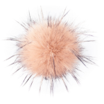 Faux fur pompom - Raccoon quartz peach
