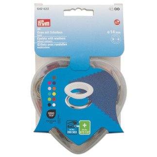 Prym eyelets and washers 14mm heart box