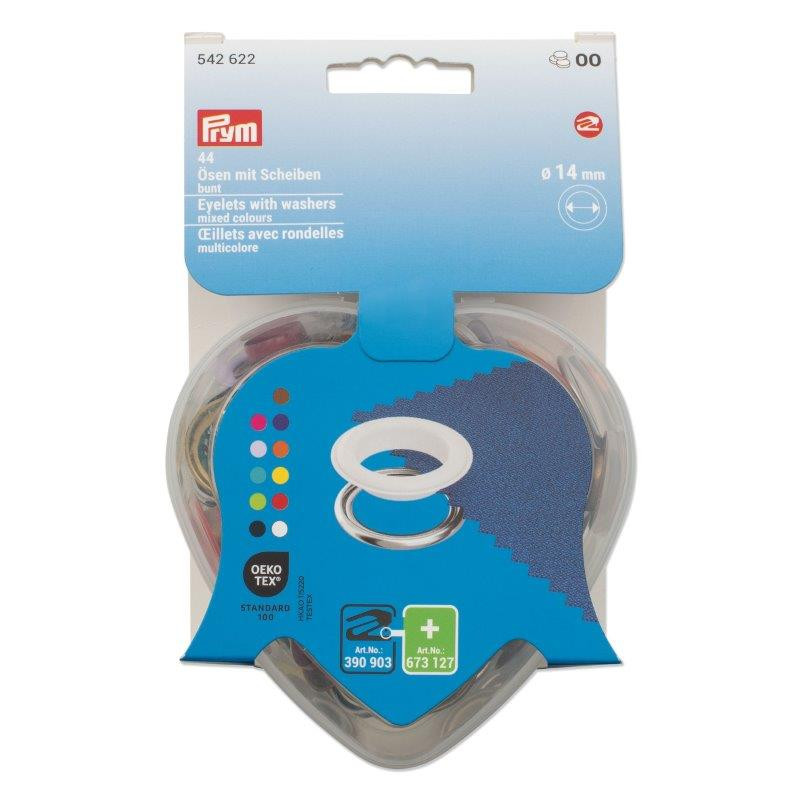 Prym eyelets and washers 14mm heart box