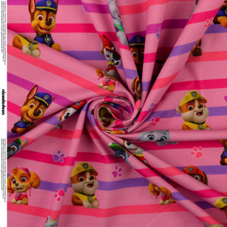 jersey - Pat' Patrouille rayures roses