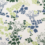 jersey - Tête de girafe bleu/vert sur blanc