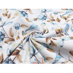 Canevas - Oiseaux fleuris rétro blanc cassé