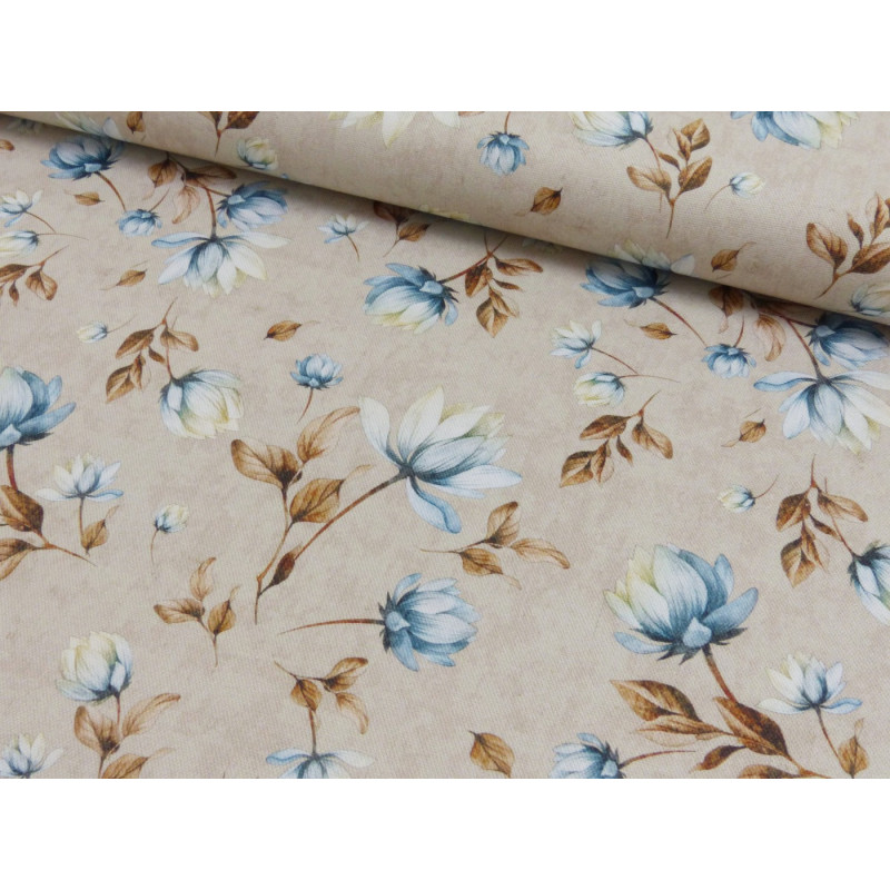 Canevas - Fleur rétro beige