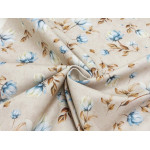 Canevas - Fleur rétro beige
