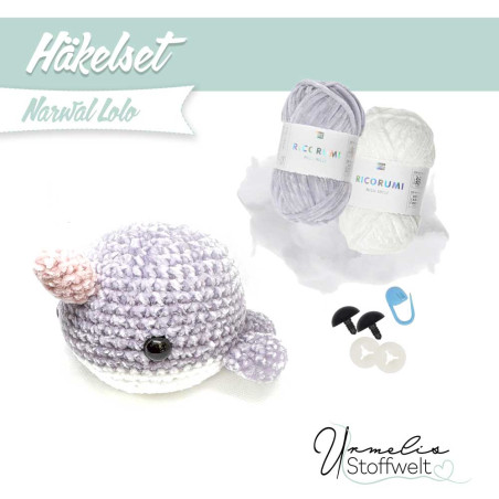 Kit crochet - Narval Lolo – à crocheter et à aimer