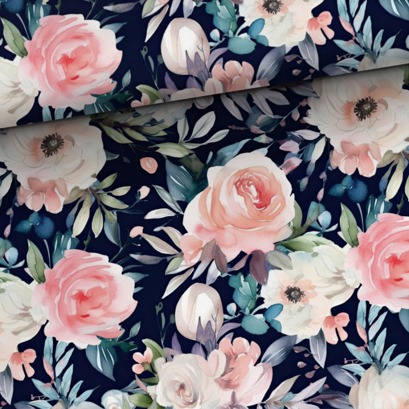 jersey - Boho Rosen bleu marine